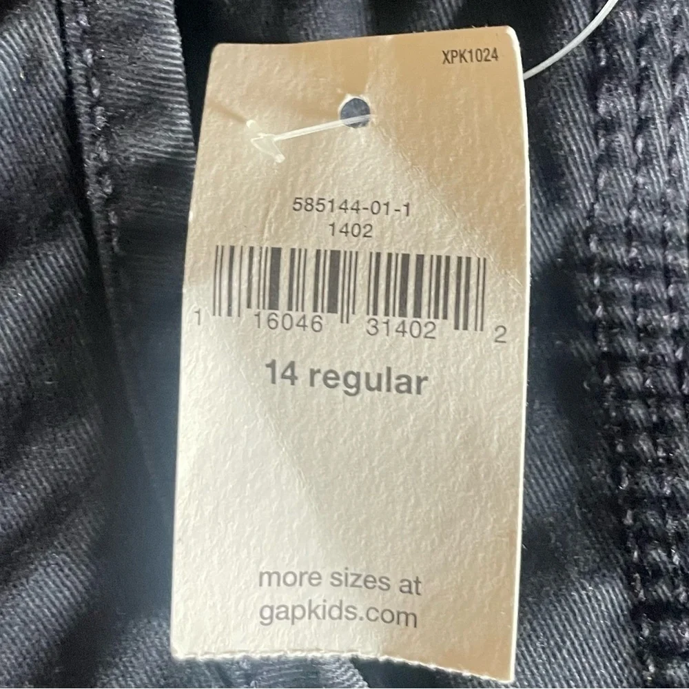 NWT Gap Kids Uniform Straight-fit Chino Trousers Dressy/ Casual Size 14 Black